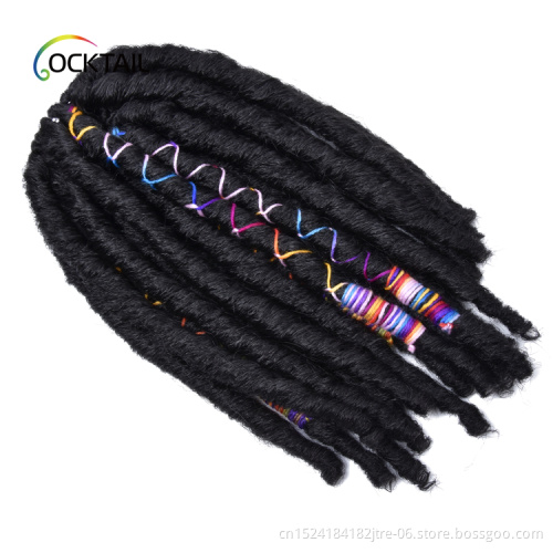 Japanese fiber new design crochet dreadlocks with color line synthetic dread lock hair extensions weave for sale